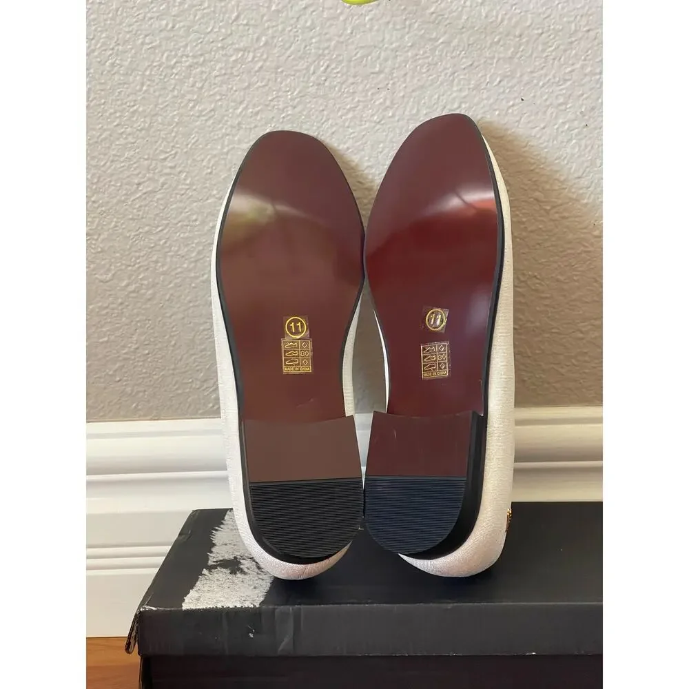 JITAI Luxury Men Shoes White Loafers Size 11